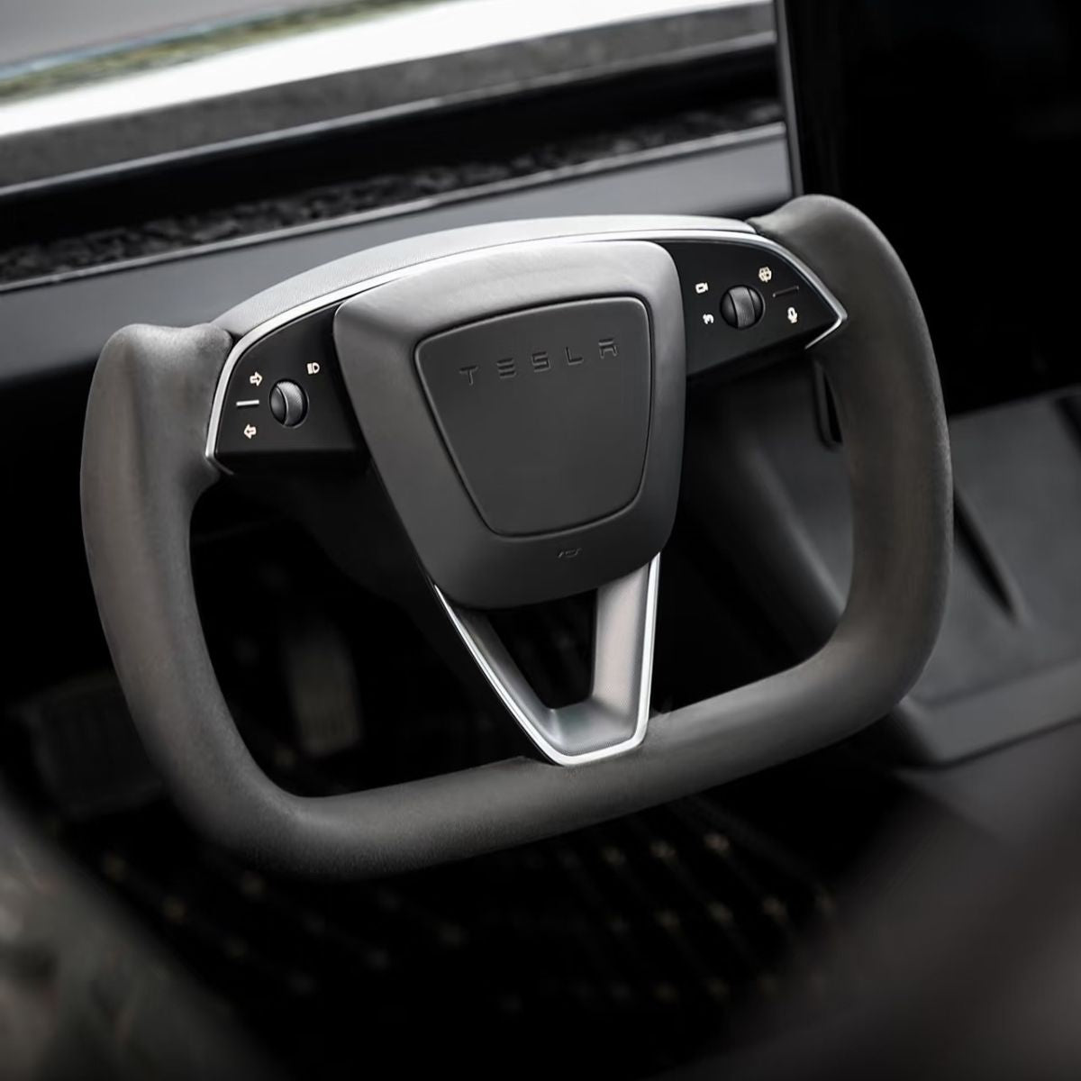 TESERY Alcantara Yoke Steering Wheel for Model 3 Highland & Model Y Juniper