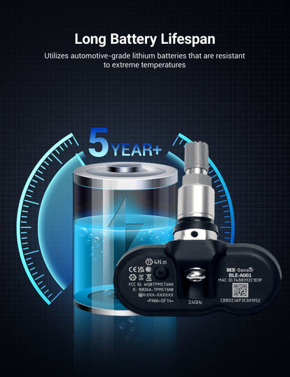 TESERY BLE Bluetooth Tire Pressure Monitoring Sensor(TPMS) for Model 3/Y/S/X