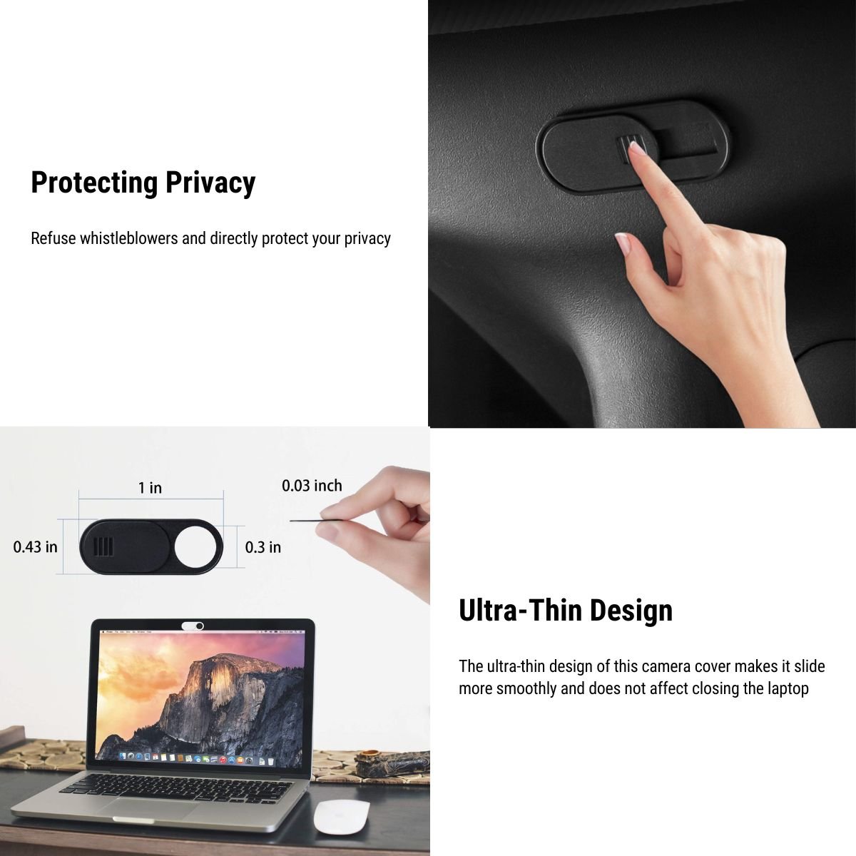 Tesery Camera Cover for Tesla Model 3 / Model Y (6 PCS)