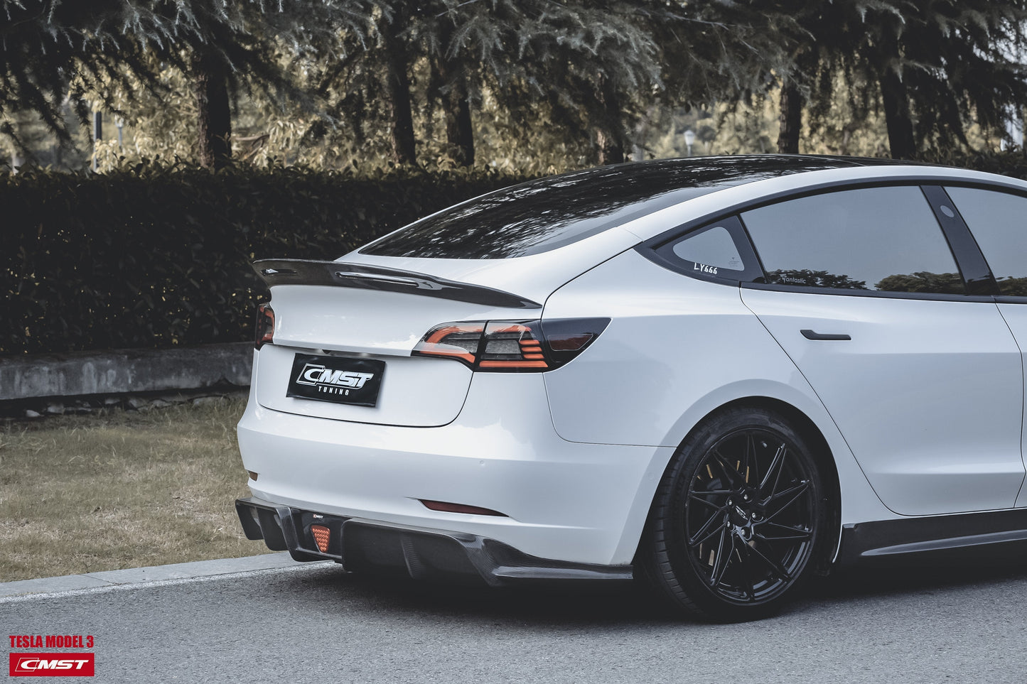 TESERY Carbon Fiber Rear Spoiler Ver.4 for Tesla Model 3