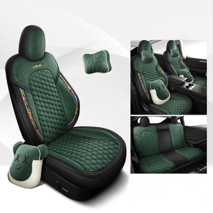 TESERY Cotton-Linen Seat Covers for Tesla Model 3
