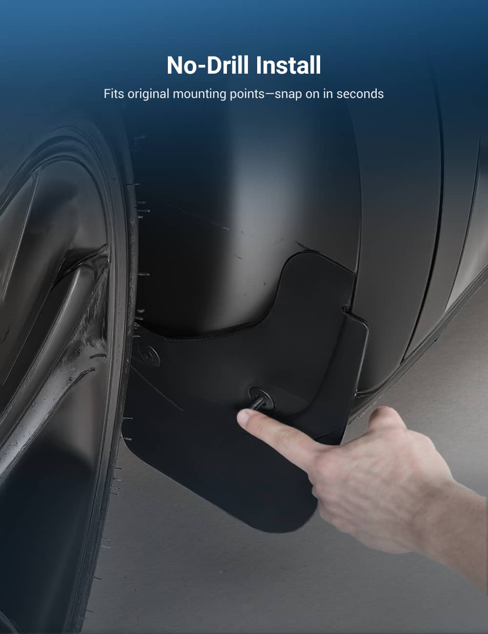 TESERY Hidden Mud Flaps Mud Guard for Model Y Juniper