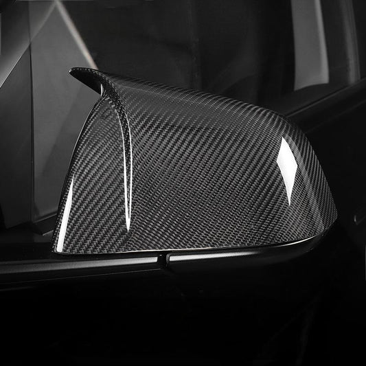 TESERY Mirror Caps for Model Y / 3 ( Sporty Style ) - Carbon Fiber Exterior Mods