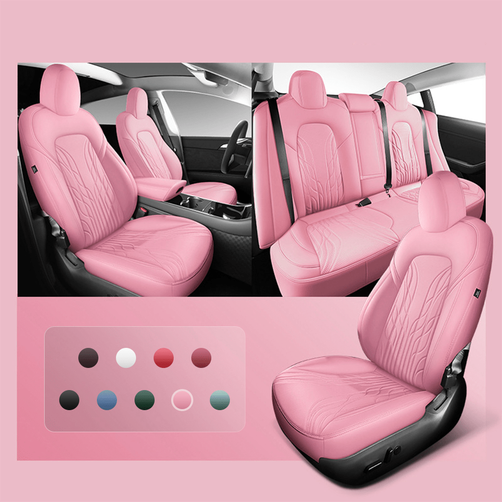 TESERY Nappa Leather Seat Covers for Model 3 Highland & Model Y Juniper