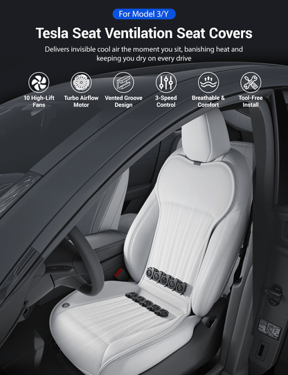 TESERY Seat Ventilation Seat Covers for Model 3 Highland & Model Y Juniper