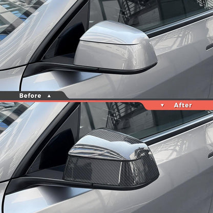 Carbon Fiber Mirror Covers for Tesla Model Y - Juniper Style Upgrade