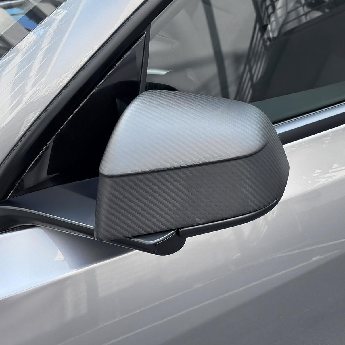 Carbon Fiber Mirror Covers for Tesla Model Y - Juniper Style Upgrade