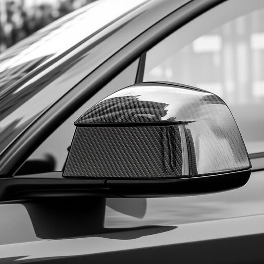 TESERY Side Mirror Cover for Tesla Model Y Juniper ( OEM Style ) - Dry Carbon Fiber Exterior Mods