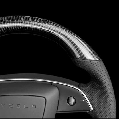 TESERY Sport Carbon Fiber Steering Wheel Replacement for Model 3 Highland & Model Y Juniper