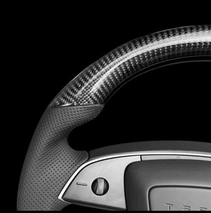 TESERY Sport Carbon Fiber Steering Wheel Replacement for Model 3 Highland & Model Y Juniper