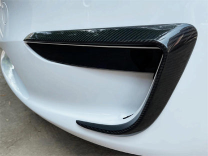 TESERY Tesla Model 3 Fog Light Trim - Carbon Fiber Exterior Mods