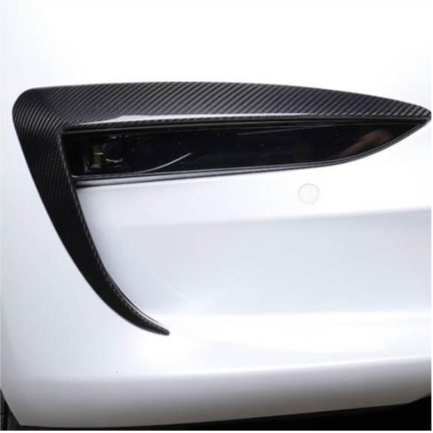 TESERY Tesla Model 3 Fog Light Trim - Carbon Fiber Exterior Mods