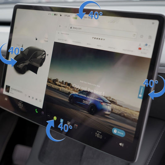 4 Way Adjustable Swivel Screen Mounting Kit For Model Y Juniper / Model 3 Highland - Upgrade Version