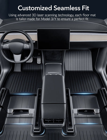 TESERY TPE All Weather Floor Mats for Tesla Model Y & Model 3