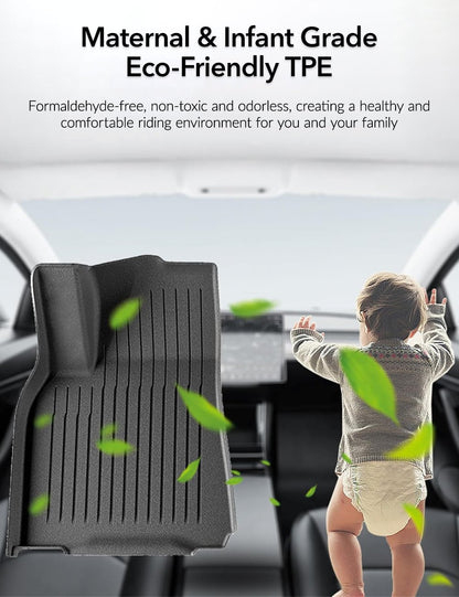 TESERY TPE All Weather Floor Mats for Tesla Model Y & Model 3