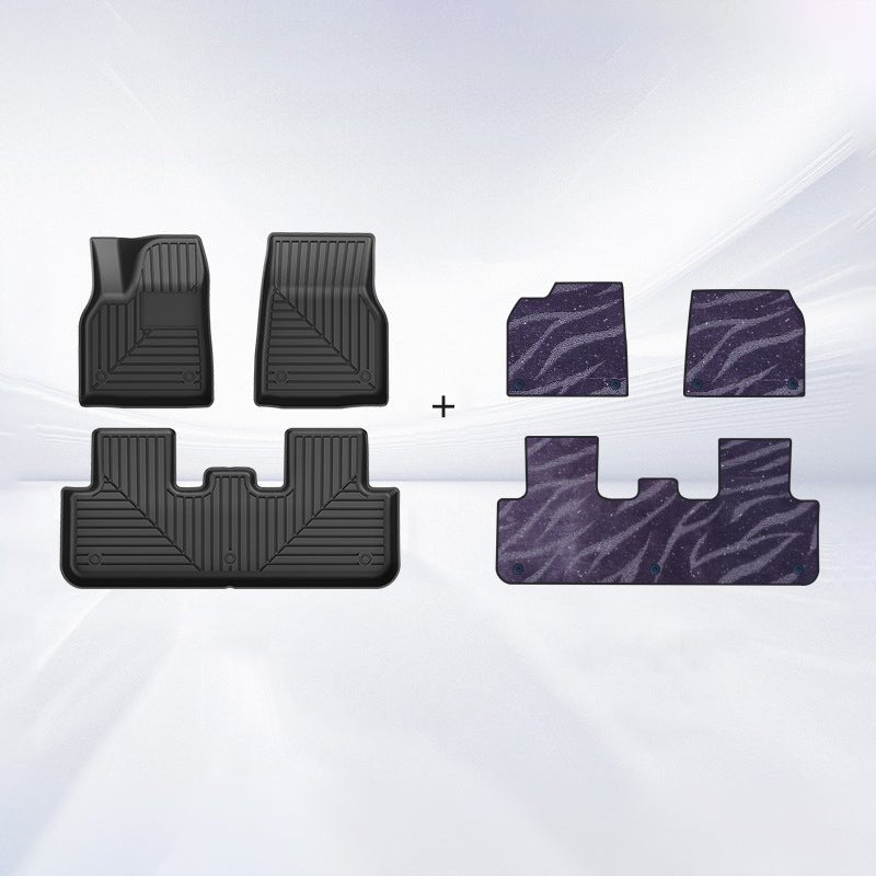 TESERY TPE+Carpet Double Layer Floor Mats for Model Y Juniper