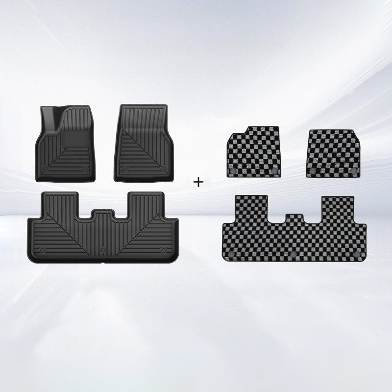 TESERY TPE+Carpet Double Layer Floor Mats for Model Y Juniper