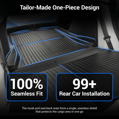 TESERY Trunk Mat With Backrest Mat for Tesla Model 3 Highland