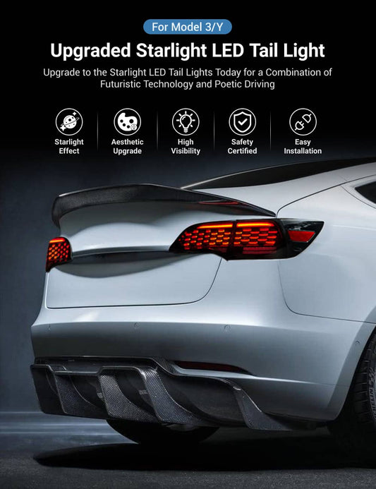 TESERY Upgraded Starlight LED Tail Light for Model 3/Y
