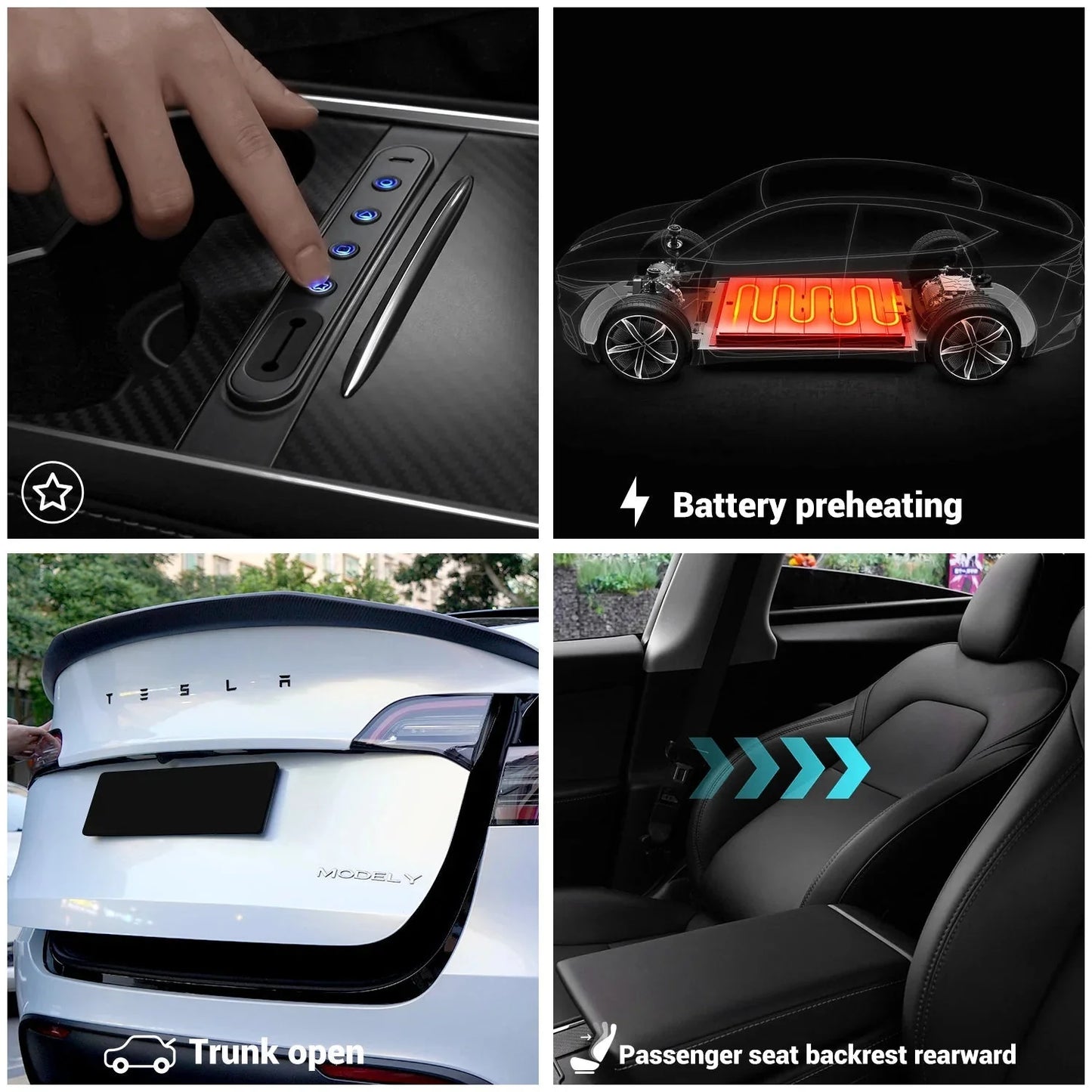 TesevoPhysical Shortcut Buttons Console for Model 3/Y