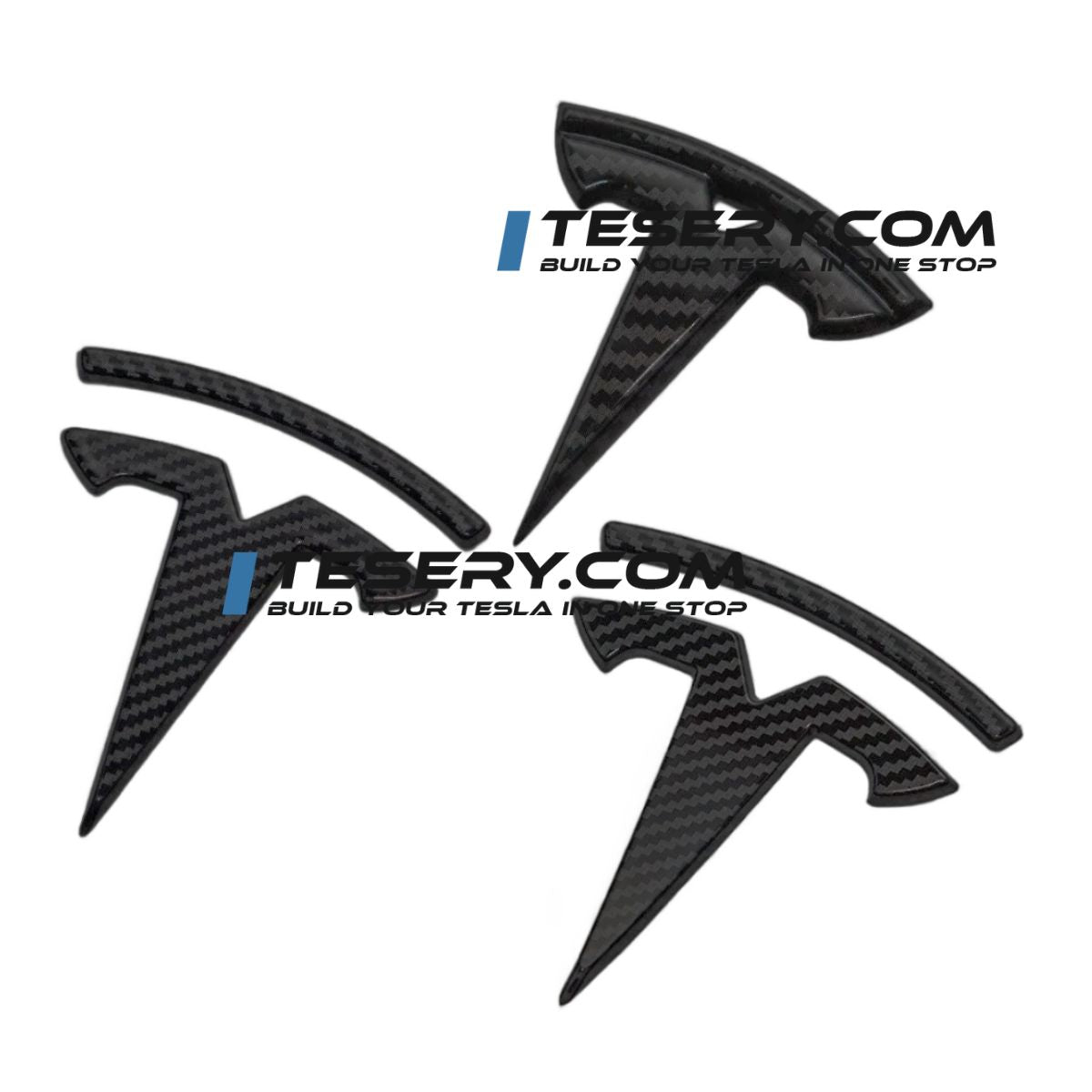 Tesla Logo "T" Emblem for Model 3 / Y (Set of 3)