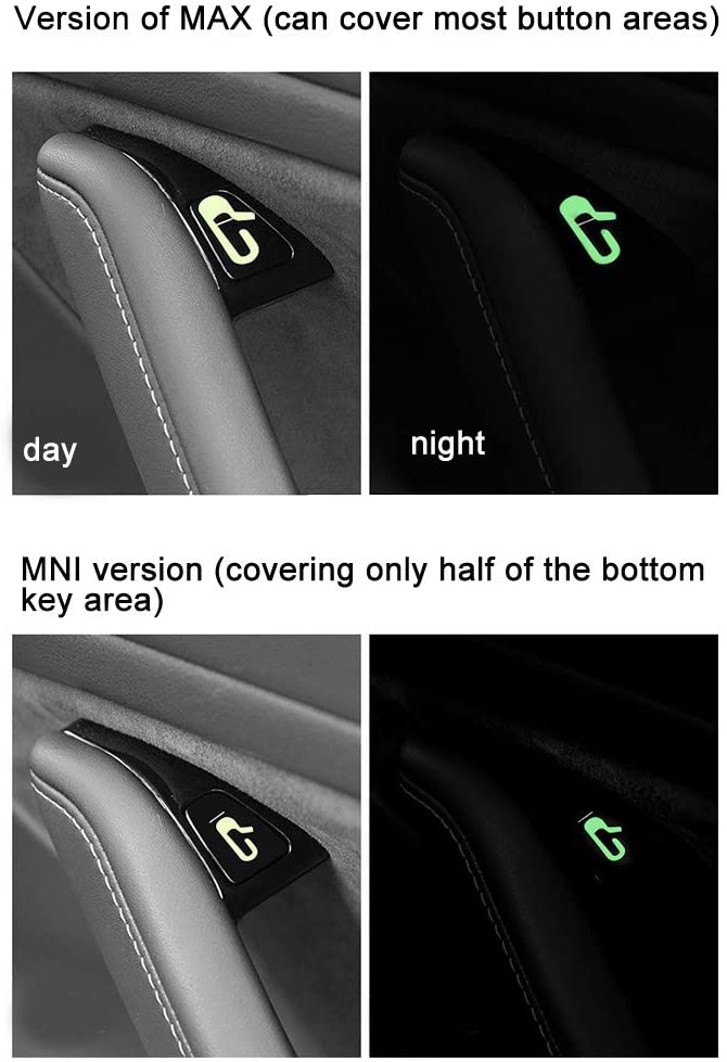 Interior Door Opening Reminder Glow-in-the-Dark Sticker for Tesla Model 3