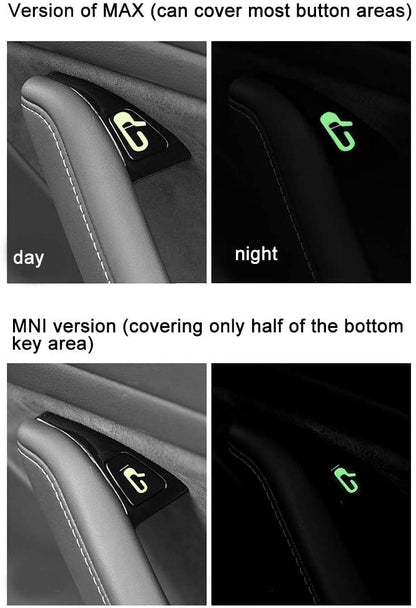 Interior Door Opening Reminder Glow-in-the-Dark Sticker for Tesla Model 3