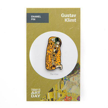 The Kiss by Gustav Klimt Enamel Pin - Today is Art Day