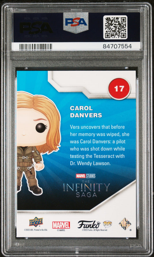 2023 UPPER DECK FUNKO POP MARVEL  CAROL DANVERS SPECTRUM #17  PSA 9