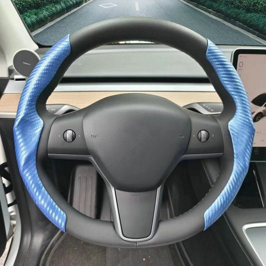 Ultra-thin Carbon Fiber Pattern Steering Wheel Cover for Tesla Model 3/ Y