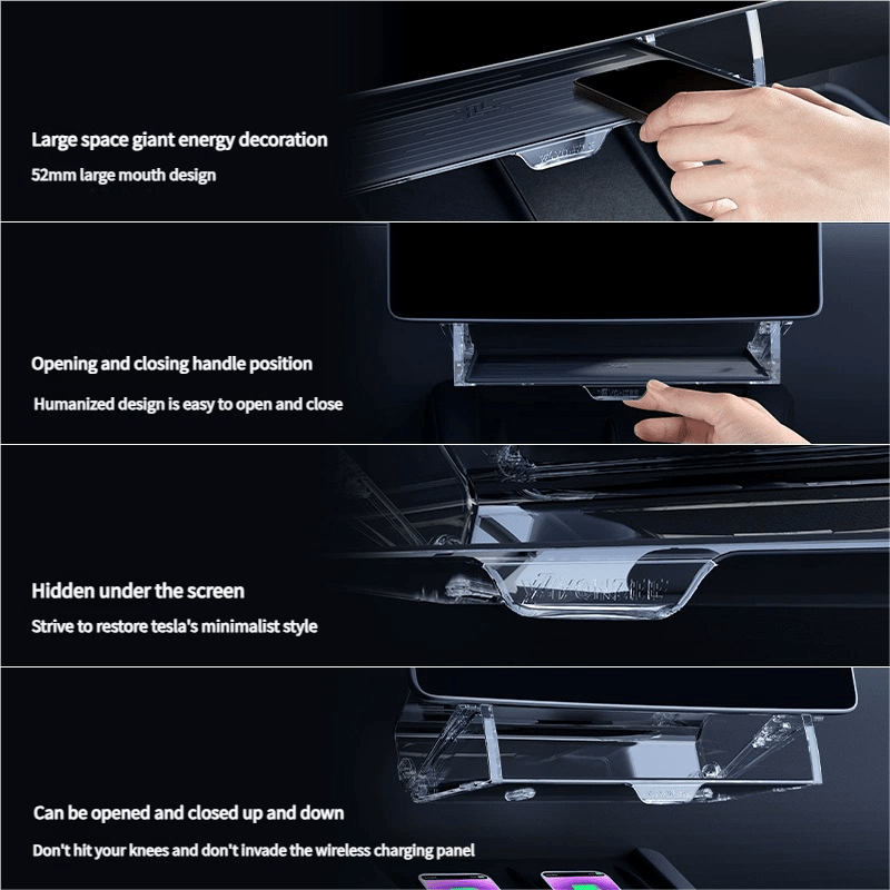 Under Screen Storage Organizer for Tesla Model Y Juniper & Model 3 Highland