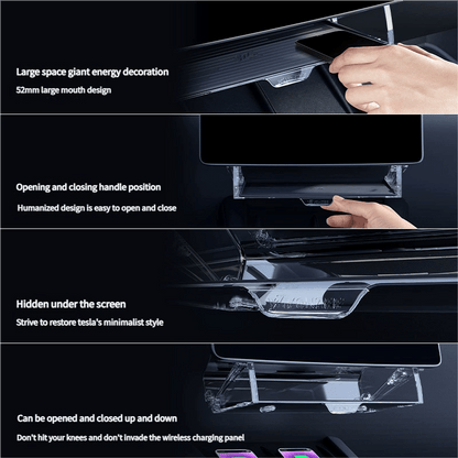 Under Screen Storage Organizer for Tesla Model Y Juniper & Model 3 Highland