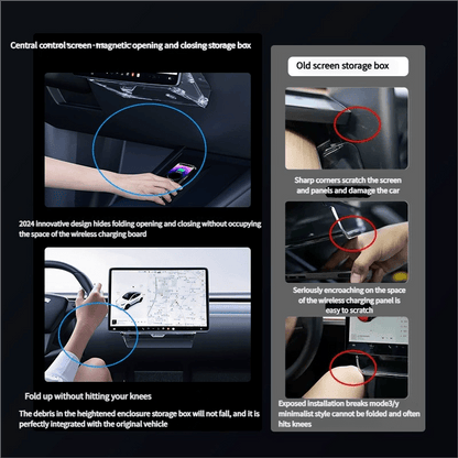 Under Screen Storage Organizer for Tesla Model Y Juniper & Model 3 Highland