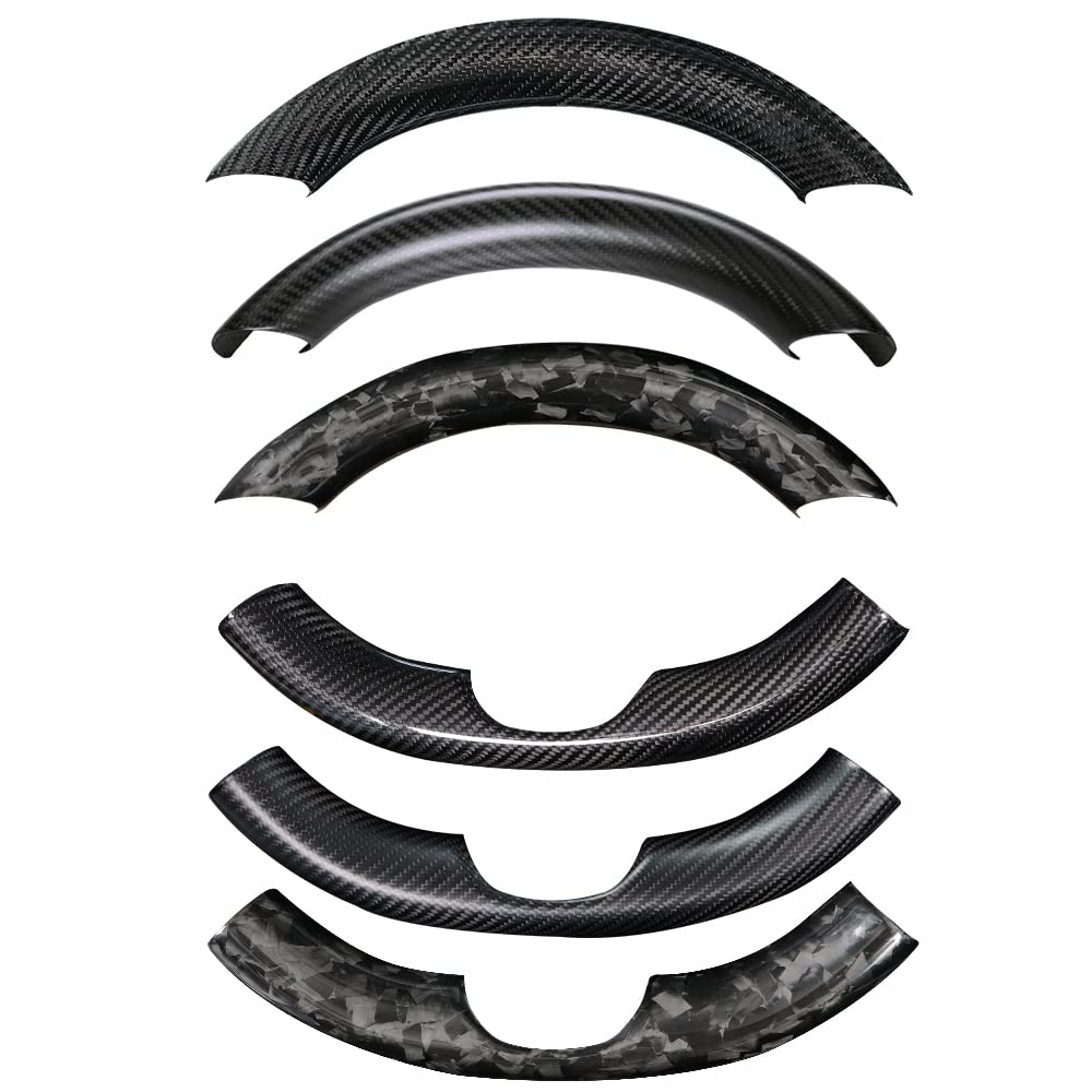 Upper / Lower Parts Steering Wheel Accessories for Tesla Model 3 / Y  -  Carbon Fiber Interior Mods