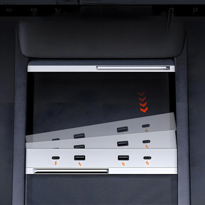 USB Hub Central Control Expansion Dock for Tesla Model 3 Highland & New Model Y