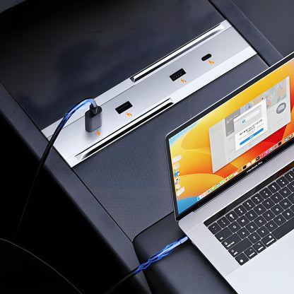 USB Hub Central Control Expansion Dock for Tesla Model 3 Highland & New Model Y