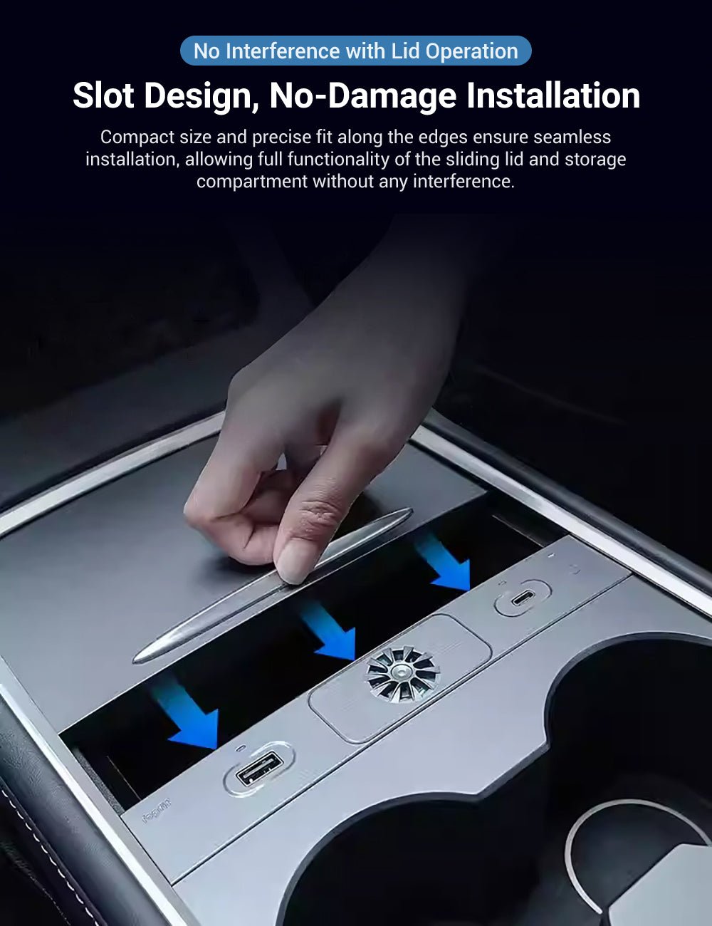 TESERY USB Hub Docking Station With Aromatherapy for Model 3/Y