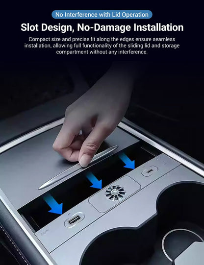 TESERY USB Hub Docking Station With Aromatherapy for Model 3/Y