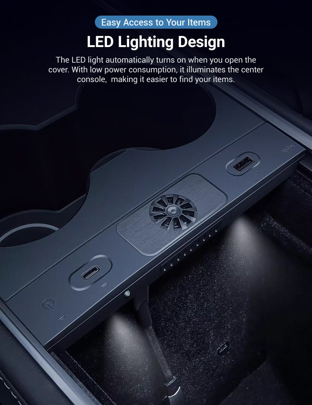 TESERY USB Hub Docking Station With Aromatherapy for Model 3/Y