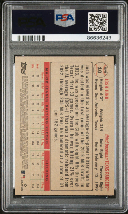 2023 TOPPS ARCHIVES JOSH JUNG  #10 - PSA 10