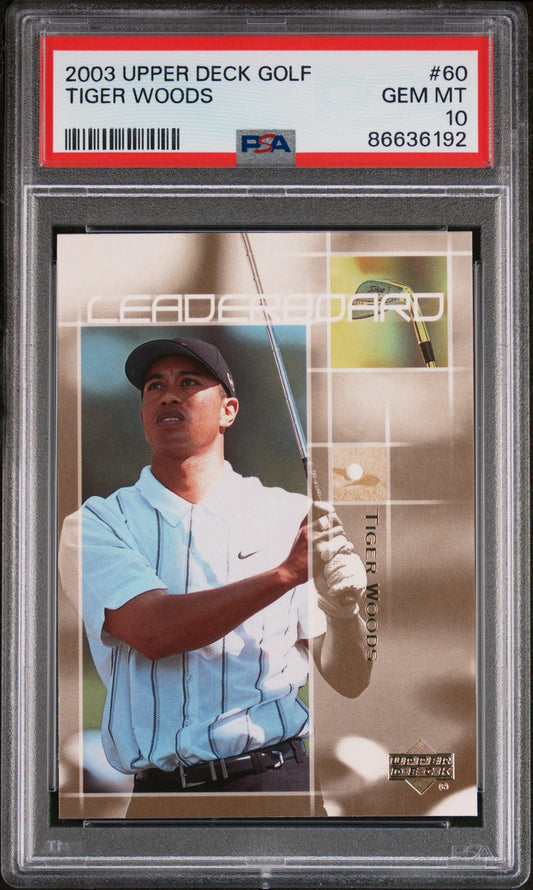 2003 UPPER DECK GOLF TIGER WOODS  #60 - PSA 10