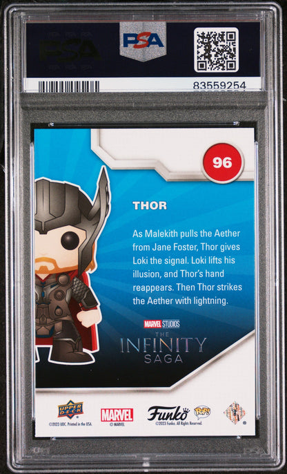 2023 UPPER DECK FUNKO POP MARVEL  THOR PLATINUM #96  PSA 10