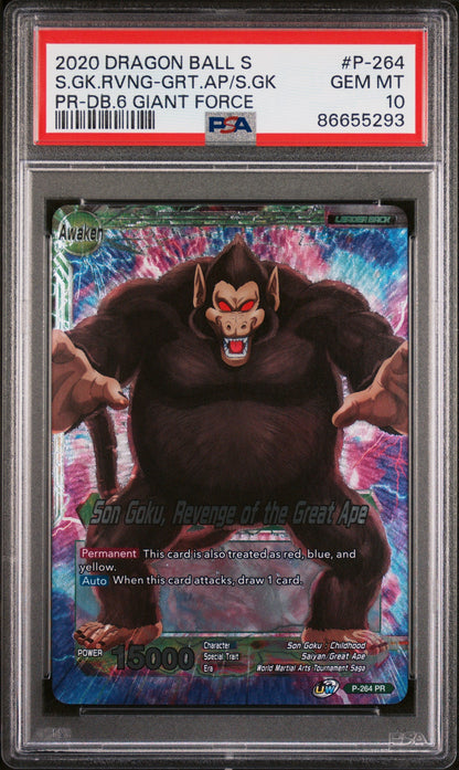 2020 DRAGON BALL SUPER S.GK.RVNG-GRT.AP/S.GK #P-264 - PSA 10