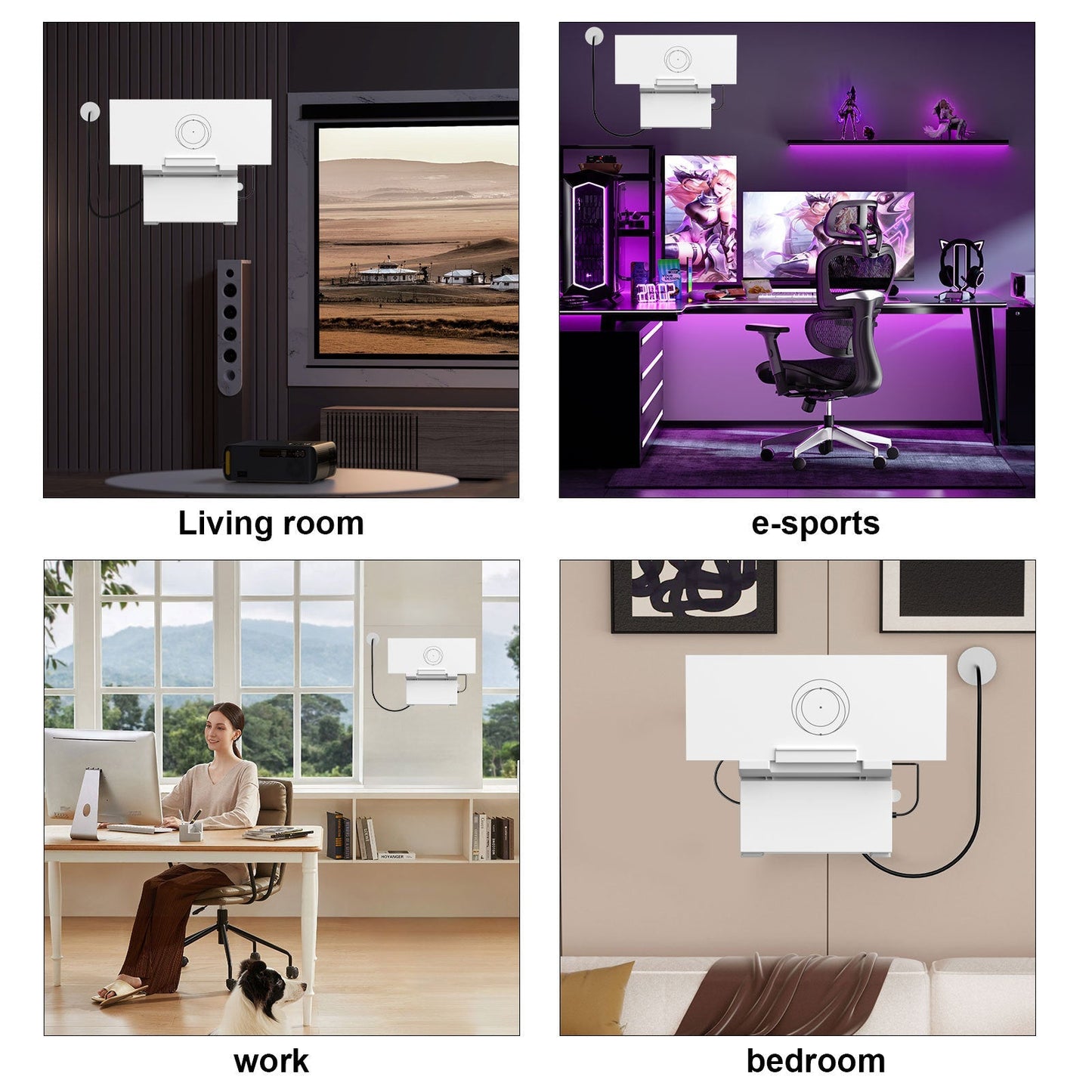 Wall Mount Kit for Starlink Gen 3 Router & Power Adapter