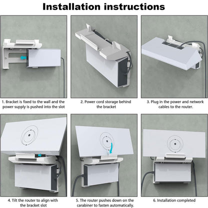 Wall Mount Kit for Starlink Gen 3 Router & Power Adapter