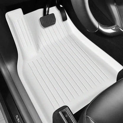 White TPE Floor Mats for Model 3 & Model Y