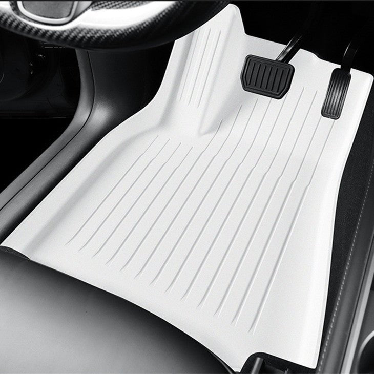 White TPE Floor Mats for Model 3 & Model Y