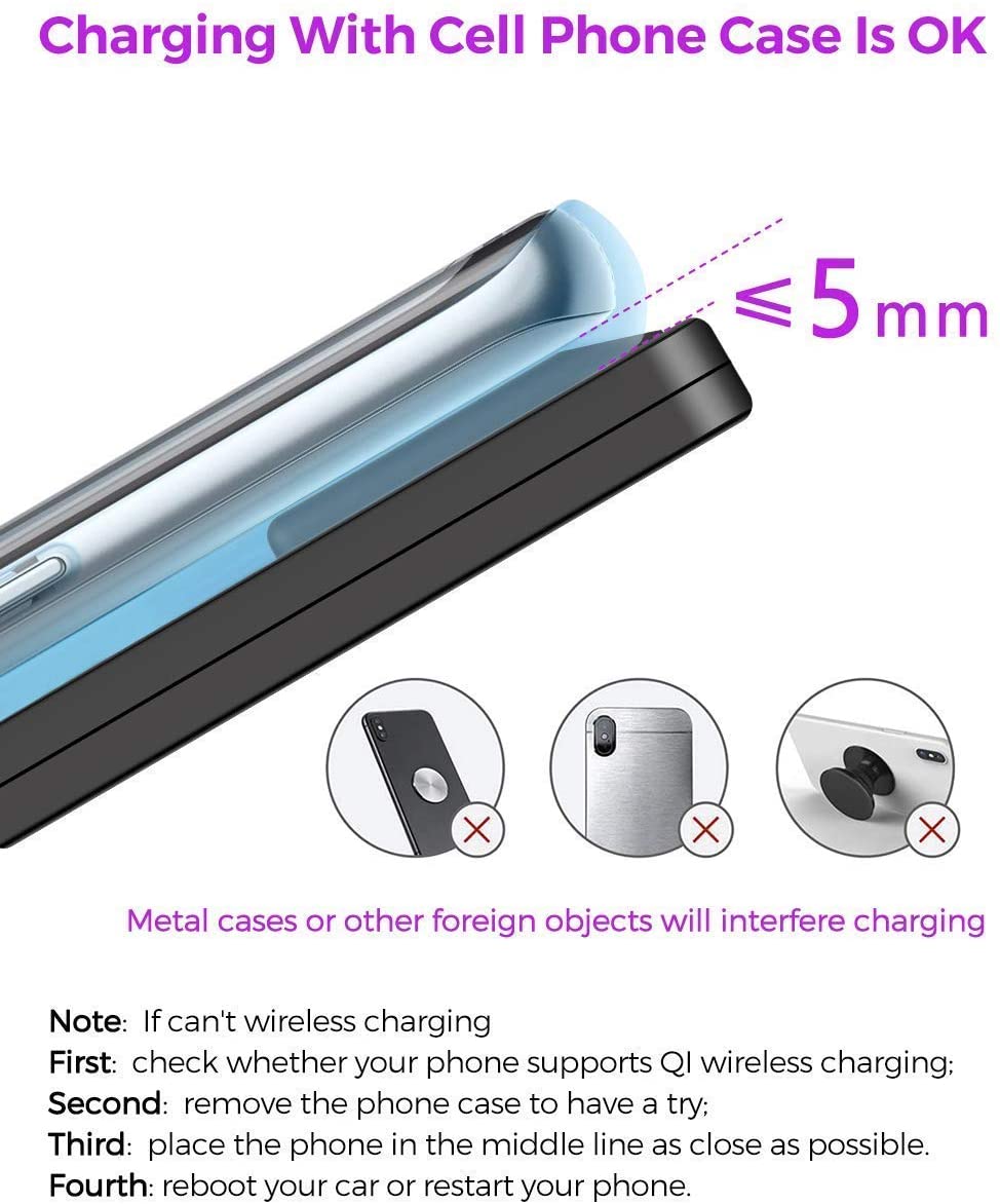 Center Console Wireless Charger for Tesla Model 3