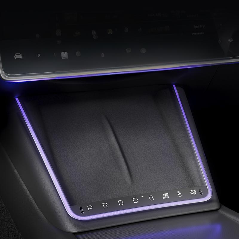 Wireless Charging Smart Button with Ambient Light for Model 3 Highland & New Model Y